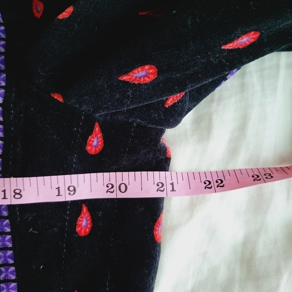 Vintage Saxton Hall Velvet Ethnic Print Jacket - Picture 9 of 10